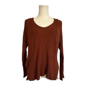 Free People Beach Brown Pullover Sweater Size XS Ribbed New